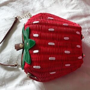 Betsey Johnson Strawberry Wicker Purse